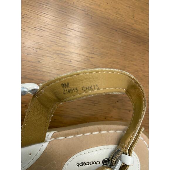 B.O.C Born Concepts White Metallic Braided Sandal‎ Size 9 Wedding Beach Summer - Picture 5 of 5